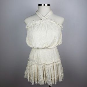COPY - Misa Los Angeles ivory halter dress